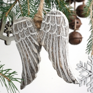 Vánoční ozdoba andělská křídla 9cm