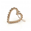 Vánoční ozdoba dřevěné srdce 12x14cm