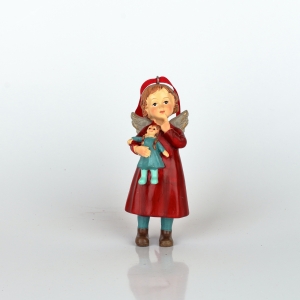 Vánoční ozdoba na stromeček andílek s panenkou 4x10x4cm 