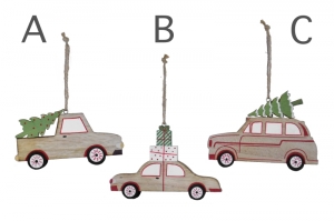 Vánoční ozdoba na stromeček autíčko A