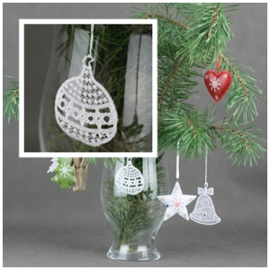 Vánoční ozdoba na stromeček koule (set 4ks)