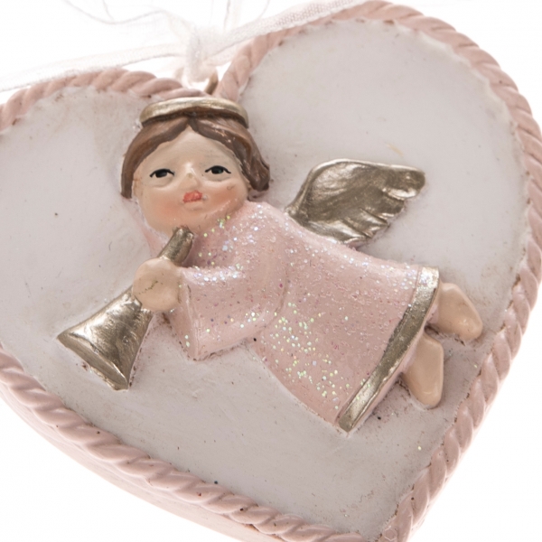 Vánoční ozdoba s andělem 5,5x5,5cm