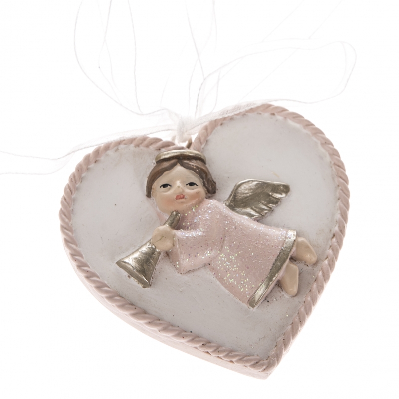Vánoční ozdoba s andělem 5,5x5,5cm