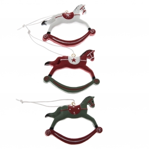 Vánoční ozdoby na stromeček koníci 7x6cm