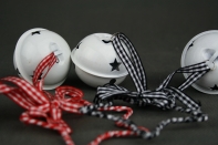 Vánoční ozdoby - rolničky červené 2ks