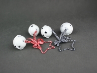 Vánoční ozdoby - rolničky červené 2ks