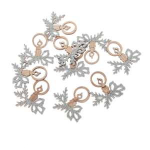 Vánoční ozdoby ze dřeva 12ks