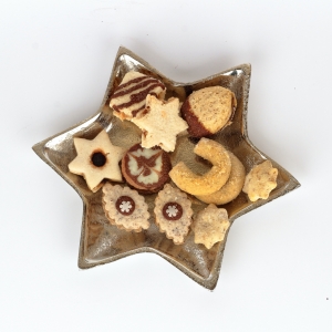 Vánoční podnos hvězda 21cm