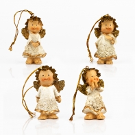 Vánoční postavičky andílci 4ks
