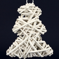 Vánoční proutěný stromek 17x13cm