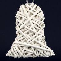 Vánoční proutěný zvonek 17x14cm