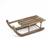 Vánoční sáně hnědé velké 5,5x19x8cm