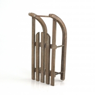 Vánoční sáně hnědé velké 5,5x19x8cm