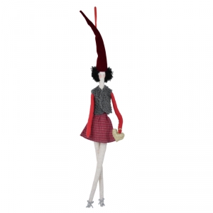 Vánoční skřítek červený 60cm