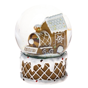 Vánoční sněžítko s mašinkou 10,4 x 8 x 8 cm