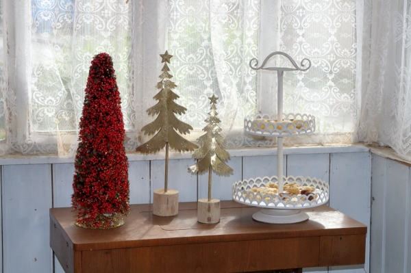 Vánoční stromek umělý červený 18x50cm