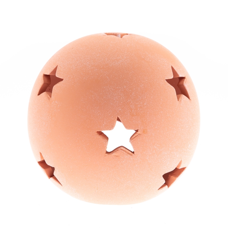 Vánoční svícen koule s hvězdy - natur