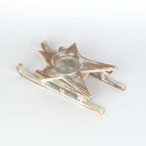 Vánoční svícen na čajovou svíčku hvězda 22cm