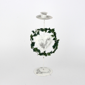 Vánoční svícen se srdcem 29cm