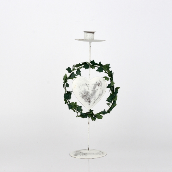 Vánoční svícen se srdcem 29cm