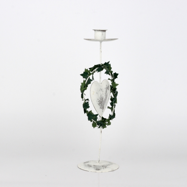 Vánoční svícen se srdcem 29cm