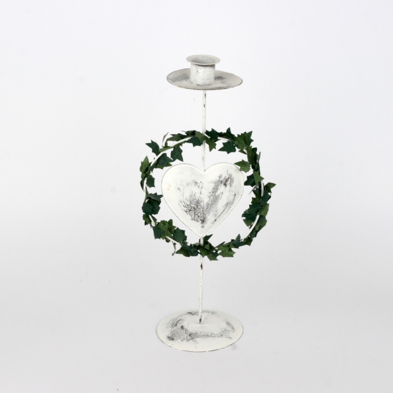 Vánoční svícen se srdcem 29cm