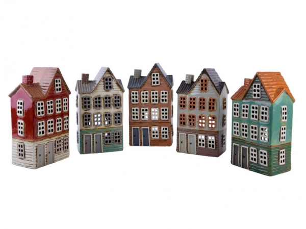 Vánoční svítící domeček 15x23,5x10cm Typ C