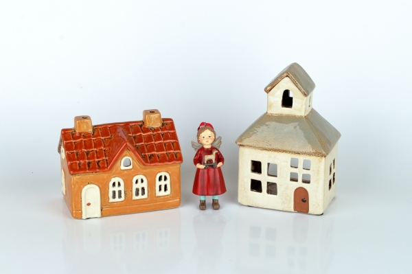 Vánoční svítící domeček se zvoničkou