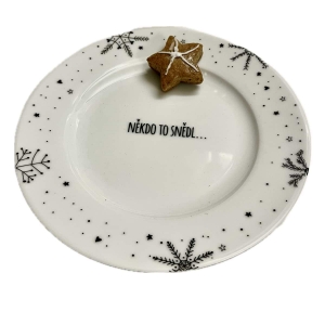 Vánoční tácek na cukroví - Někdo to snědl 20 cm 