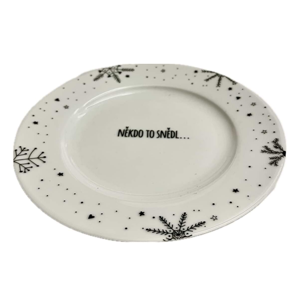 Vánoční tácek na cukroví - Někdo to snědl 20 cm 