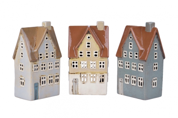 Vánoční vesnička dekorace 10x20x8cm C