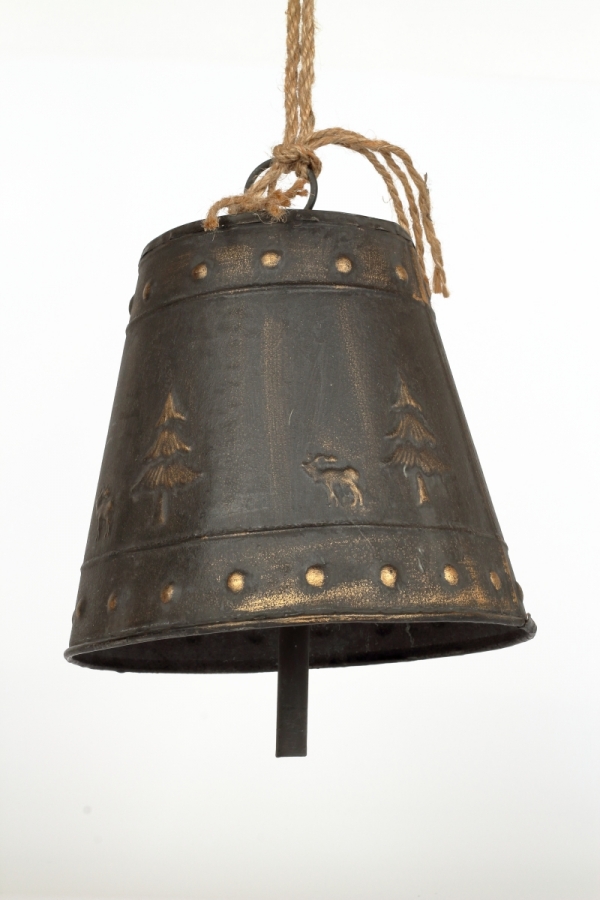 Vánoční zvon kovový 27cm