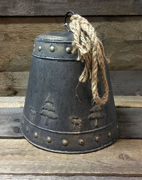 Vánoční zvon kovový 27cm