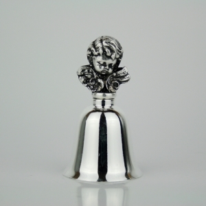 Vánoční zvon s hlavou andělíčka 7cm