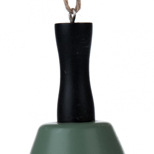 Vánoční zvoneček zelený 6,5x8cm