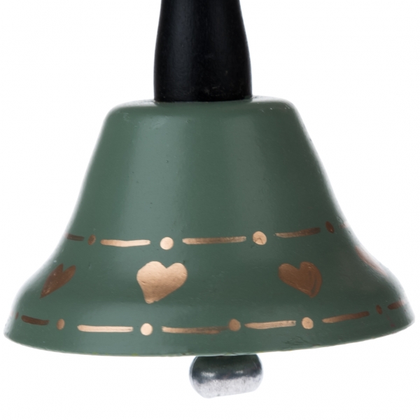 Vánoční zvoneček zelený 6,5x8cm