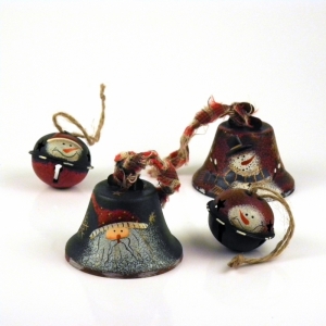 Vánoční zvoneček zelený 6 cm