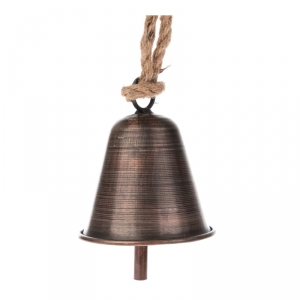 Vánoční zvonek kovový 9,5x12x9,5cm