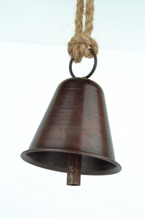Vánoční zvonek kovový 9,5x12x9,5cm
