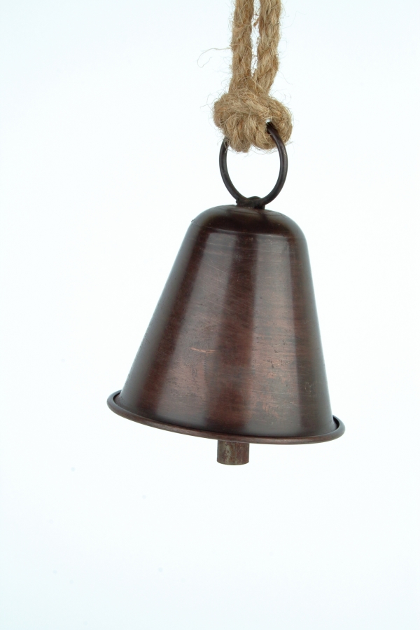 Vánoční zvonek kovový 9,5x12x9,5cm