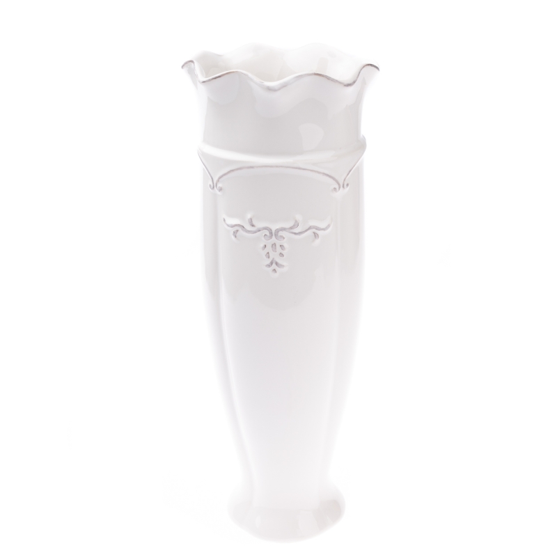 Váza bílá 13x13x35cm