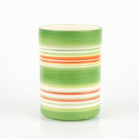 Váza pruh zelená 10x13.5cm