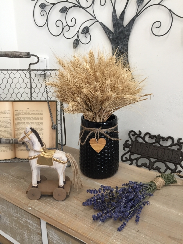 Váza se srdcem keramická tmavá 12×17,5×12cm