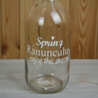 Váza skleněná Spring Ranunculus 18x8cm