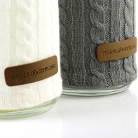 Váza + vlněný návlek barva šedá