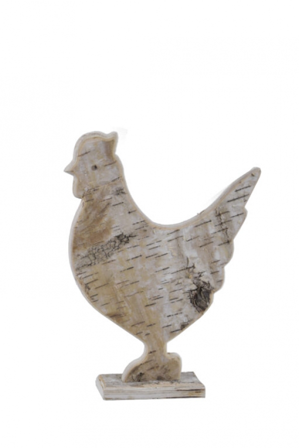 Velikonoční dekorace dřevěná slepice 26x17cm