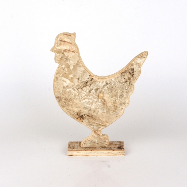 Velikonoční dekorace dřevěná slepice 26x17cm