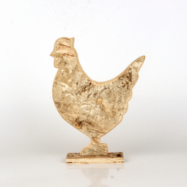 Velikonoční dekorace dřevěná slepice 26x17cm