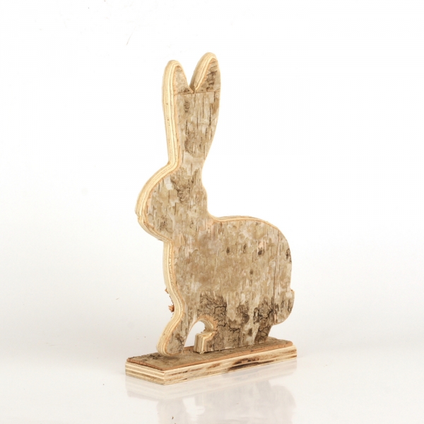 Velikonoční dekorace dřevěný zajíc 26,5x17cm