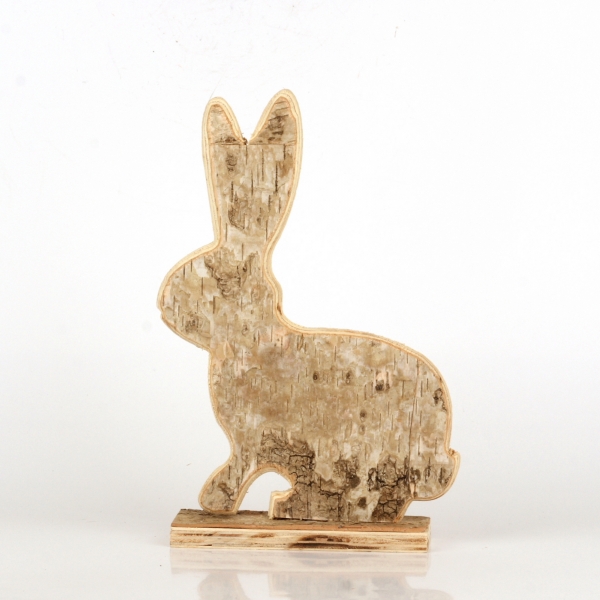Velikonoční dekorace dřevěný zajíc 26,5x17cm
